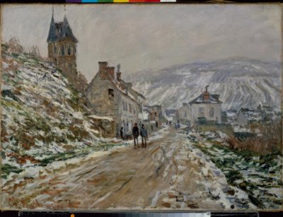 Vejen til Vétheuil, vinter af Claude Monet