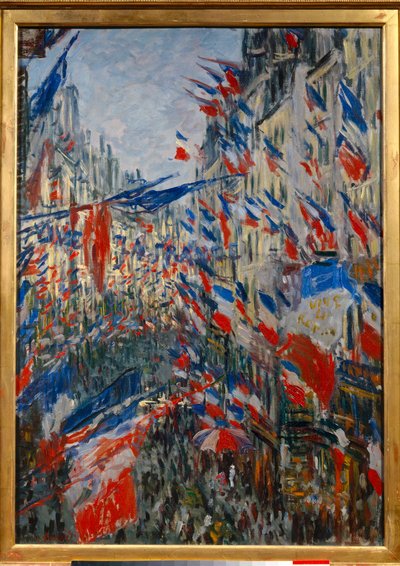 La Rue Saint-Denis (Saint Denis) i Paris, fest 30. juni 1878. Maleri af Claude Monet (1840-1926) af Claude Monet