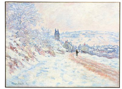 Vejen til Vétheuil, sneeffekt, 1879 af Claude Monet