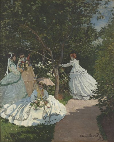 Damer i haven af Claude Monet