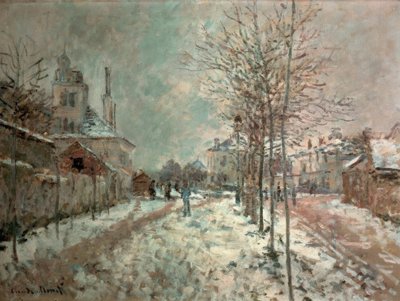Boulevard de Pontoise i Argenteuil, sne af Claude Monet