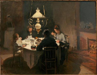 Le Dîner (middagen) af Claude Monet
