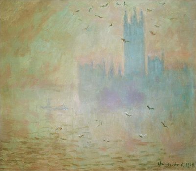 Parlamentet, Mågerne (Das Parlament, die Möwen) af Claude Monet