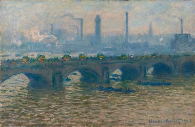 Le Pont de Waterloo, temps gris Waterloo Bridge, gråvejr, 1903. af Claude Monet