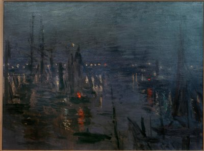 Havnen i Le Havre, natteffekt (Der Hafen von Le Havre bei af Claude Monet