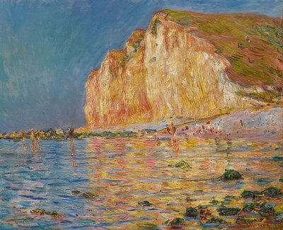 Les Petites-Dalles bei Ebbe. 1884 af Claude Monet