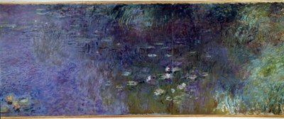 Les nympheas: matin Detail. Maleri af Claude Monet (1840-1926) 1914-1926 Diptykon på 2 x 3 m hver del. Paris. Musee De l