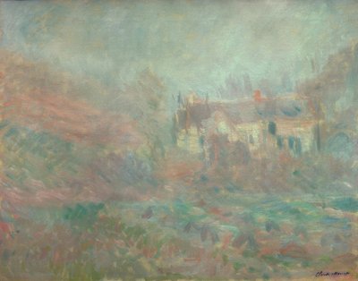 Huse ved Falaise, tåge af Claude Monet