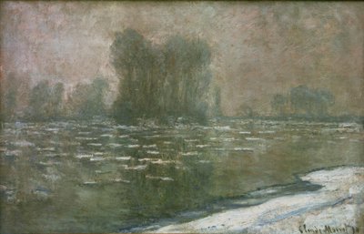 Matin brumeux, débâcle (Is i en tåget morgen) af Claude Monet