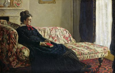Meditation, eller Madame Monet på sofaen, ca. 1871 (olie på lærred) af Claude Monet
