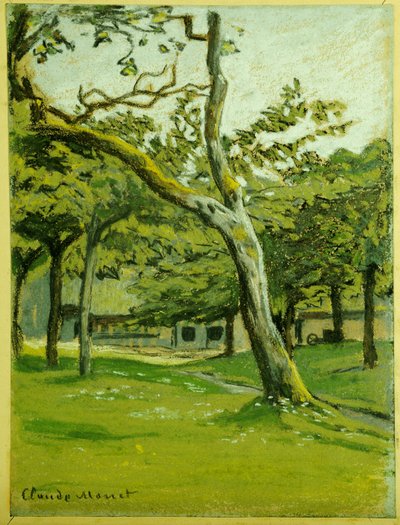 Normandiets gård under træerne af Claude Monet