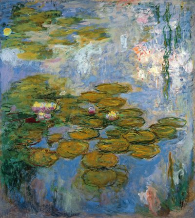 ""Nympheas"" - åkandedam i Giverny - Maleri af Claude Monet (1840-1926), olie på lærred af Claude Monet