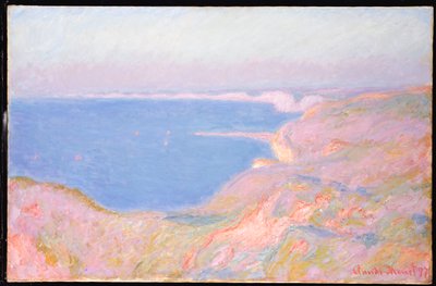 På klipperne nær Dieppe, solnedgang, 1897 af Claude Monet