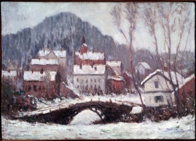 Vinterlandskab. Maleri af Claude Monet (1840-1926) af Claude Monet