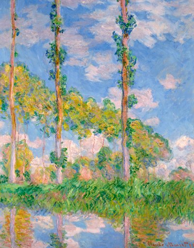 Popler i solen, 1891 af Claude Monet
