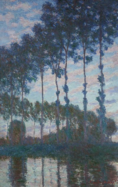 Popler på bredden af Epte, Afteneffekt, 1891 af Claude Monet