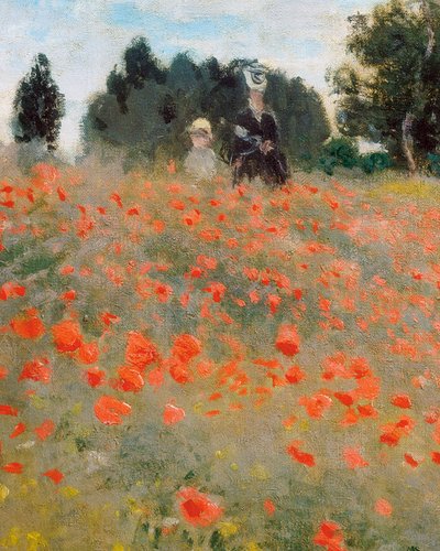 Valmuer, omgivelserne i Argenteuil (detalje). Maleri af Claude Monet (1840-1926) af Claude Monet