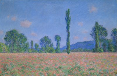 Poppy Field Giverny, 189091. af Claude Monet