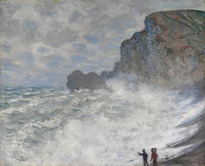 Rauhes Wetter i Étretat. 1883 af Claude Monet