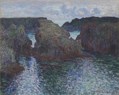 Klipper ved Port-Goulphar, Belle-Île, 1886 af Claude Monet