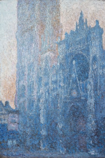 Rouen katedral, portal, morgenlys af Claude Monet