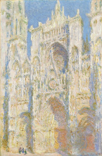 Rouen-katedralen, vestfacade, sollys af Claude Monet