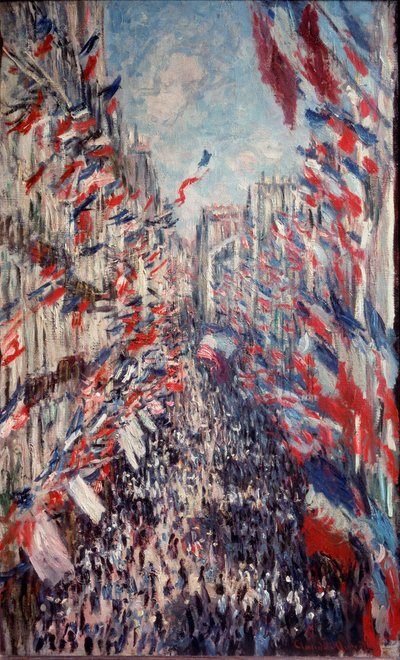 Rue Montorgueil i Paris af Claude Monet