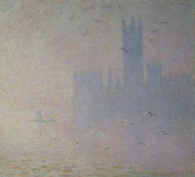 Måger over parlamentets huse, 1904 af Claude Monet