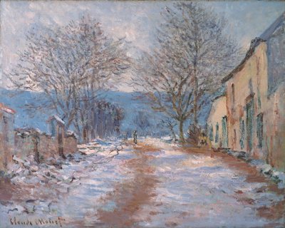 Sne i Limetz; Sneeffekt i Limetz, 1886 af Claude Monet