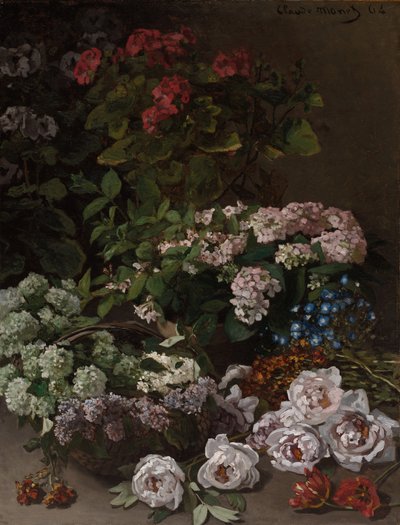 Forårsblomster af Claude Monet
