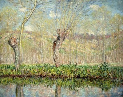 Spring, the Border of the Epte; Spring, Edge of the Epte, 1885 af Claude Monet