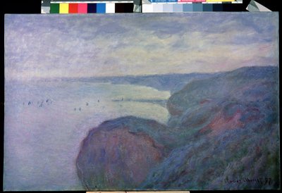 På klippen nær Dieppe. Maleri af Claude Monet (1840-1926) af Claude Monet