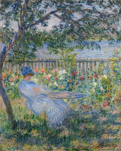 Terrasse i Vétheuil. 1881 af Claude Monet