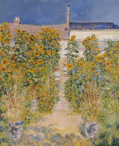 Kunstnerhaven ved Vetheuil af Claude Monet