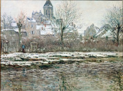 Kirken i Vetheuil under sne af Claude Monet