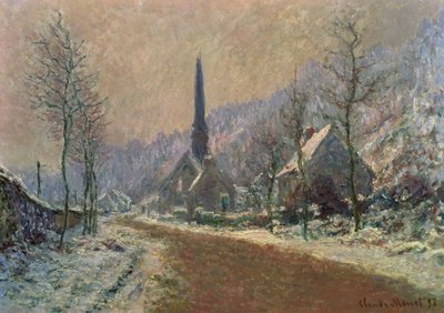 Jeufosse kirke om vinteren af Claude Monet