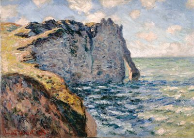 Klippen ved Aval, Étretat af Claude Monet