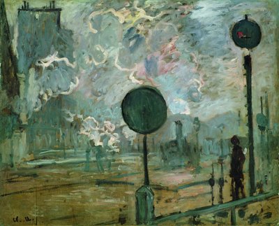 Gare Saint Lazare Le Signal af Claude Monet