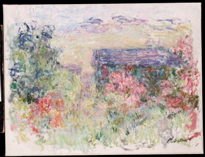 Huset gennem roserne, c.1925-26 af Claude Monet