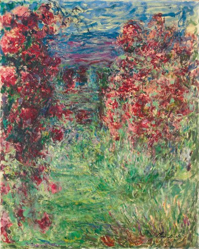 Huset i Giverny under Roserne; Huset i roserne, 1925 af Claude Monet