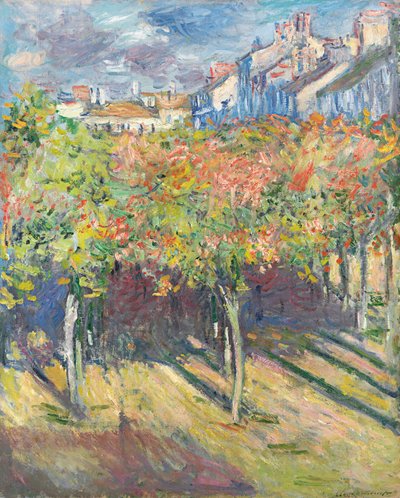 Limetræerne ved Poissy; Lindetræer i Poissy, 1882 af Claude Monet