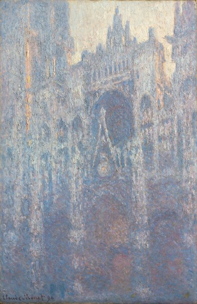 Portalen i Rouen-katedralen i morgenlys af Claude Monet