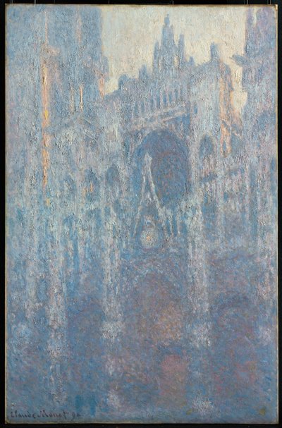 Portalen i Rouen -katedralen i morgenlys af Claude Monet
