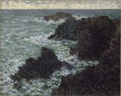 The Rocks at Belle-Ile, The Wild Coast, 1886. af Claude Monet