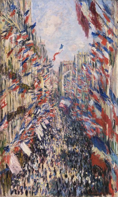 Rue Montorgueil i Paris af Claude Monet