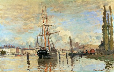 Seinen i Rouen, 1872 af Claude Monet