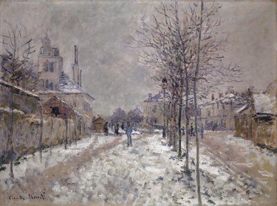 Den snedækkede boulevard i Pontoise i Argenteuil, 1875 af Claude Monet