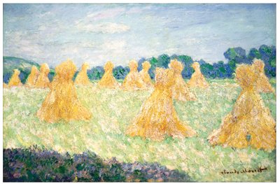 De unge damer fra Giverny, solglans af Claude Monet