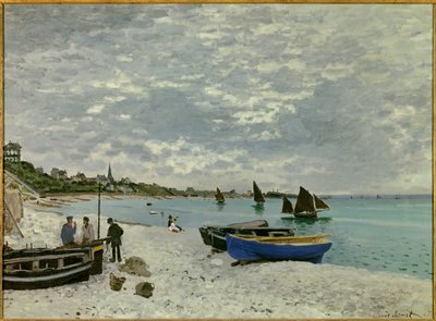 Stranden ved Sainte Adresse af Claude Monet