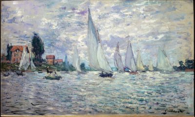 Bådene. Regates a Argenteuil - olie på lærred af Claude Monet